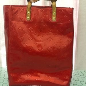 Auth. LOUIS VUITTON Vernis Reade Tote